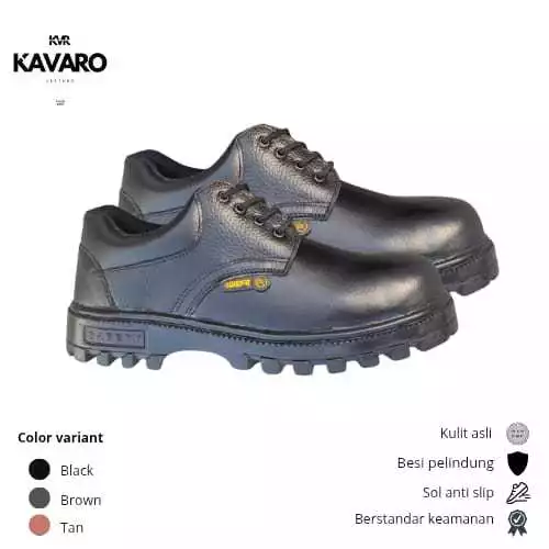 Sepatu Ket Safety Boots Pria Wanita Original - KAVARO LEATHER