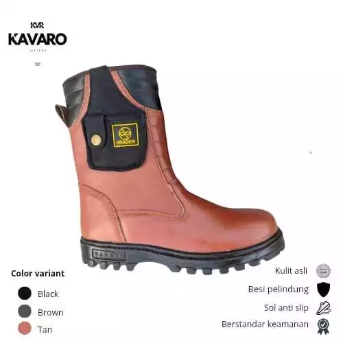 Rivaldo Sepatu Safety Kulit - KAVARO LEATHER