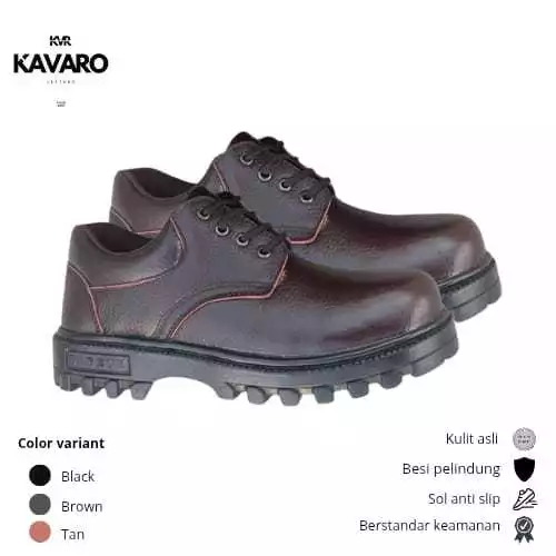 Sepatu Ket Safety Boots Pria Wanita Original - KAVARO LEATHER